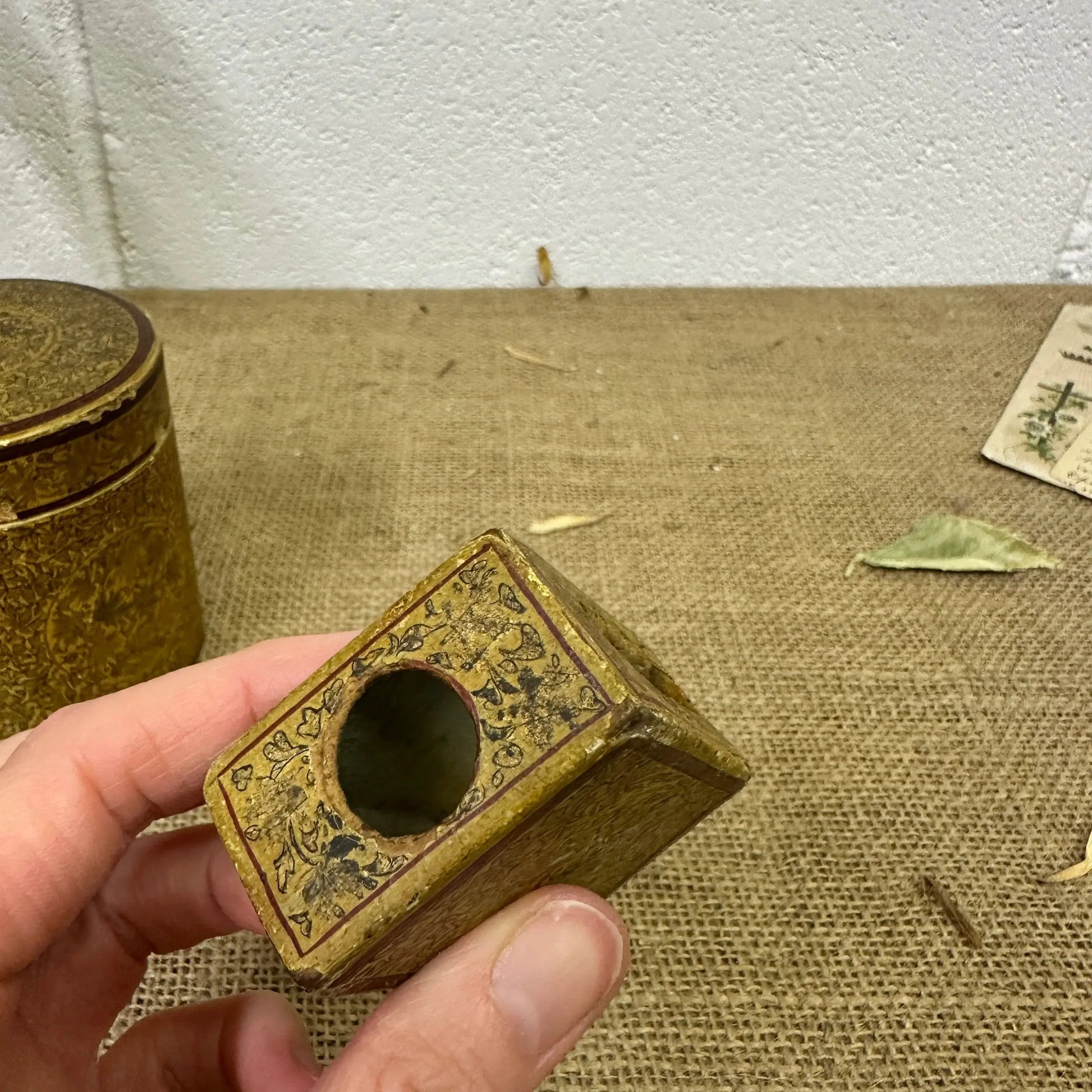 Antique Kashmir Mache Tobacco Set - The Blind Mole