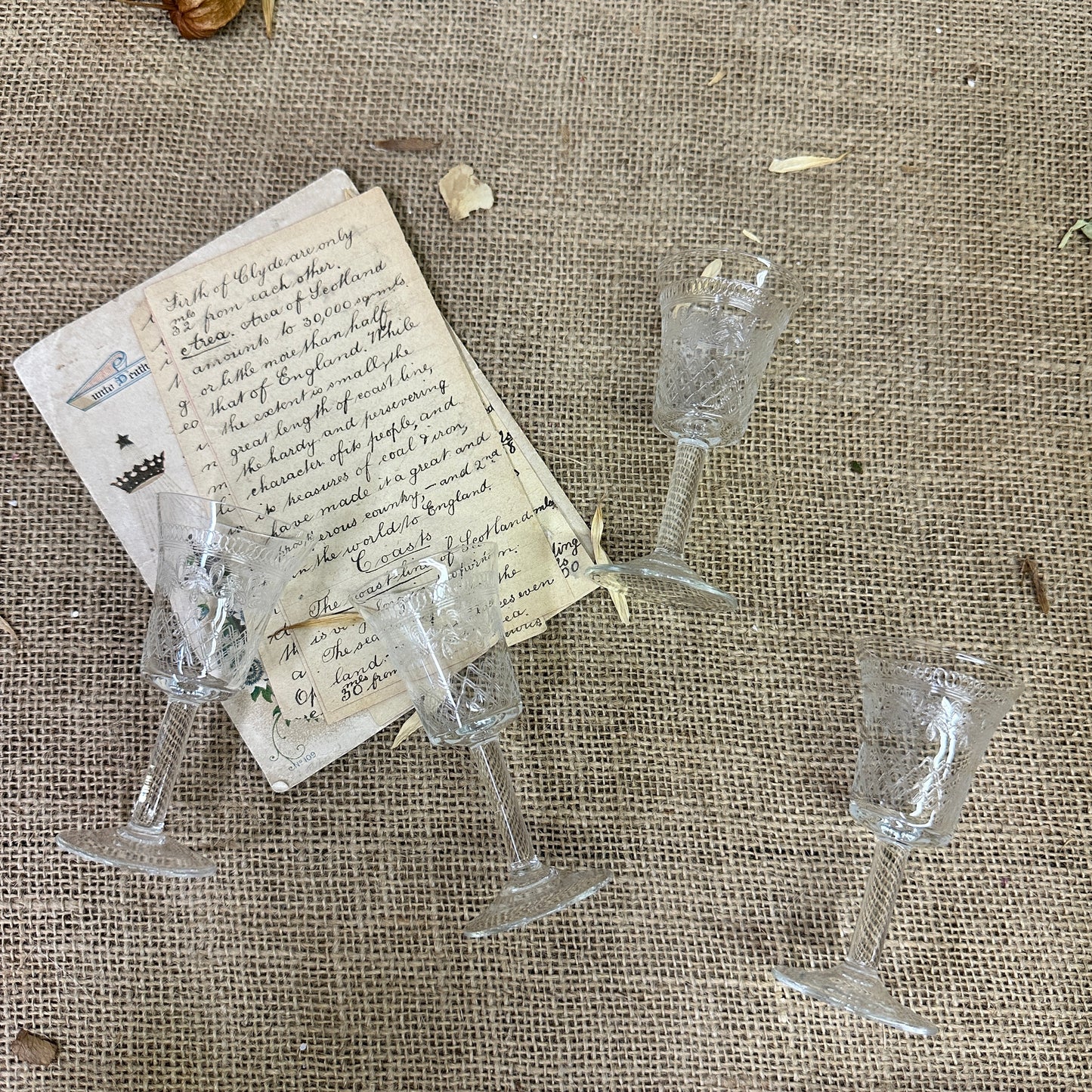 Four Vintage Sherry Shot Glasses