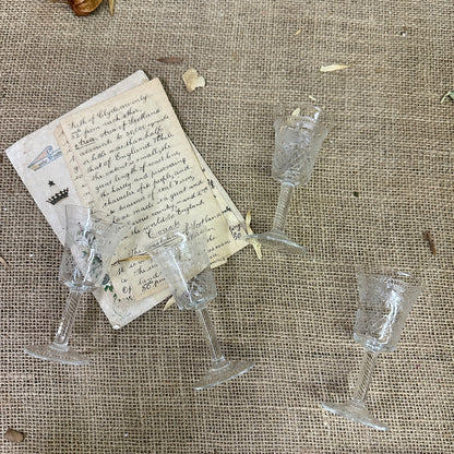 Four Vintage Sherry Shot Glasses