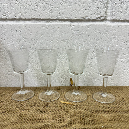 Four Vintage Sherry Shot Glasses