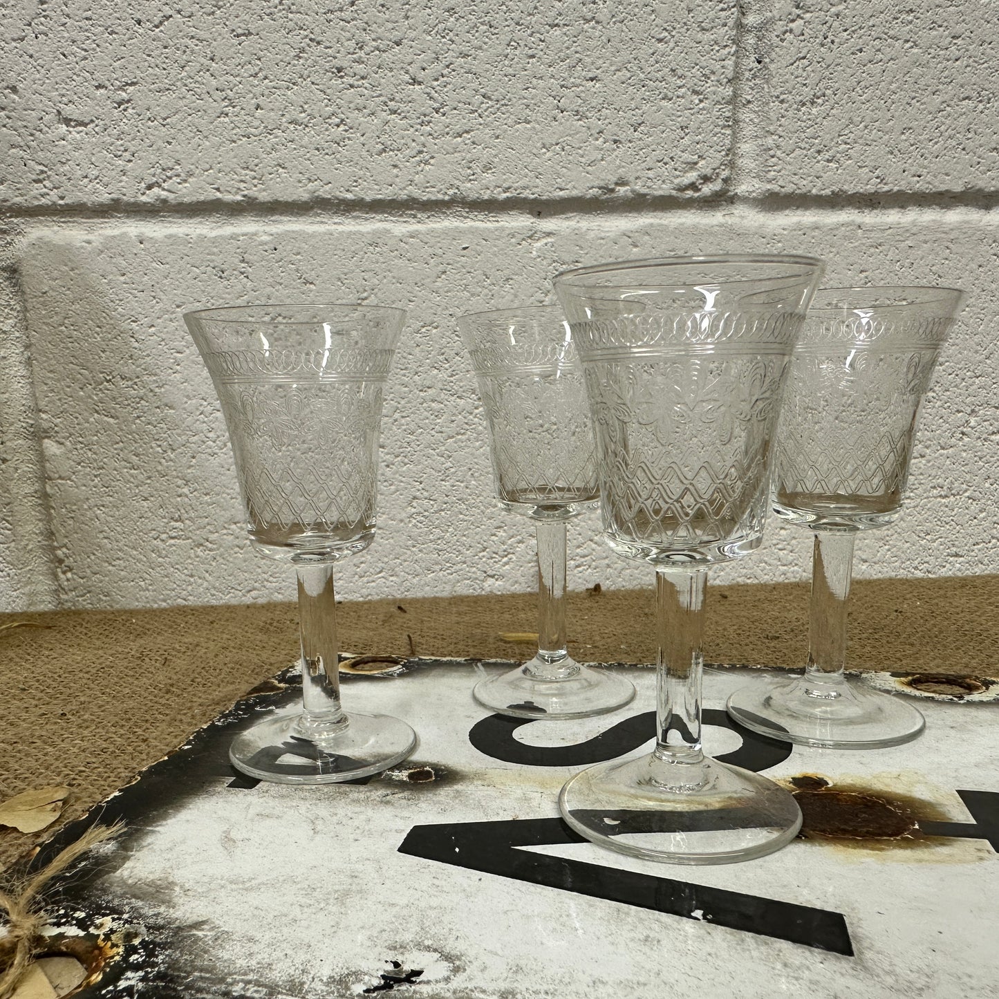 Four Vintage Sherry Shot Glasses