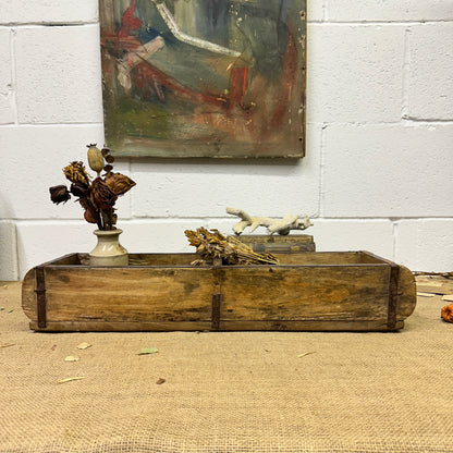 Antique Wooden Brick Mould Storage Box