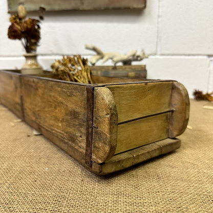 Antique Wooden Brick Mould Storage Box