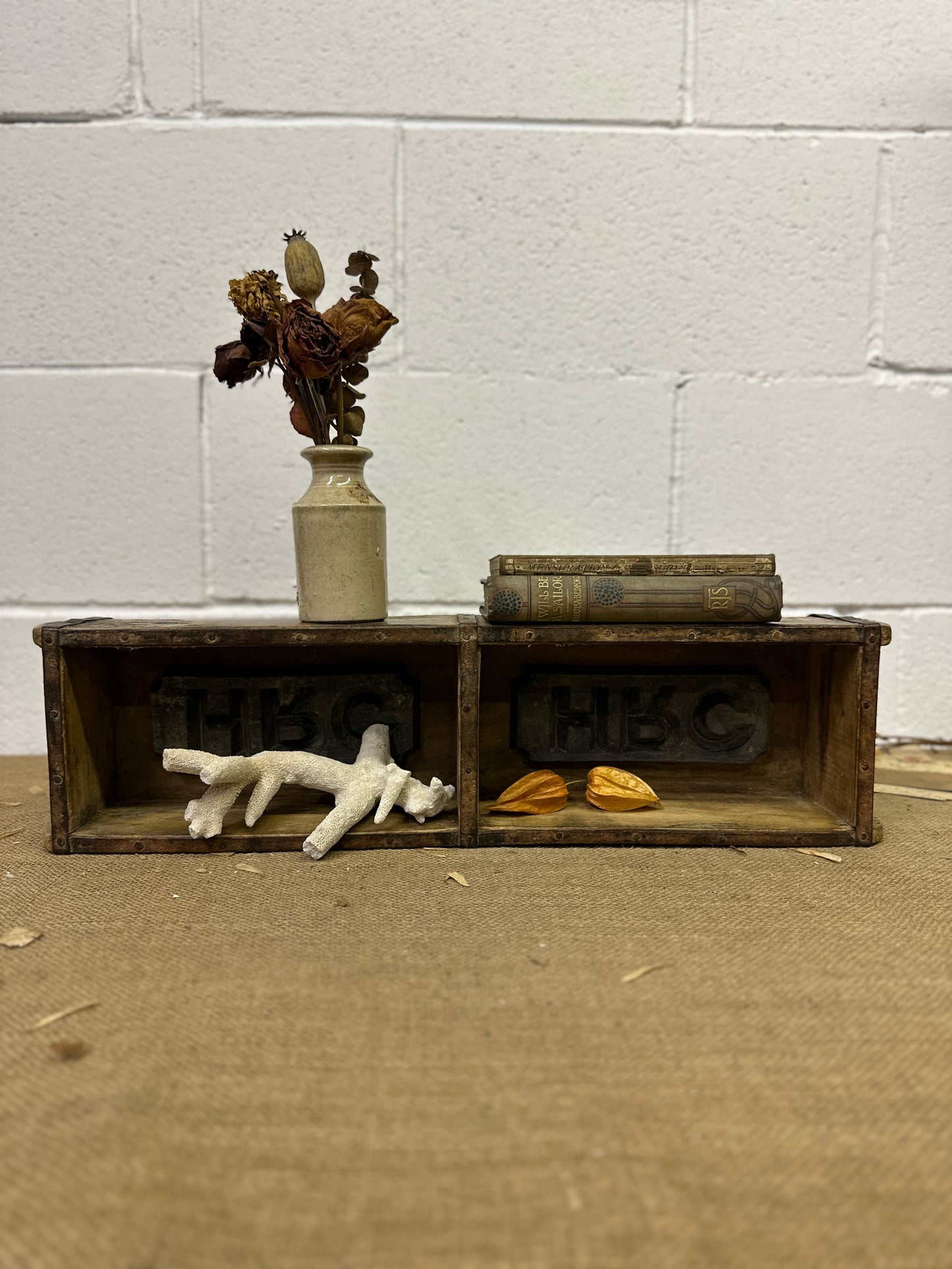 Antique Brick Mould Storage Box HRC