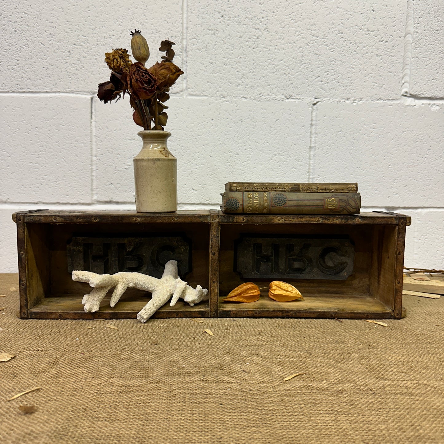 Antique Brick Mould Storage Box HRC