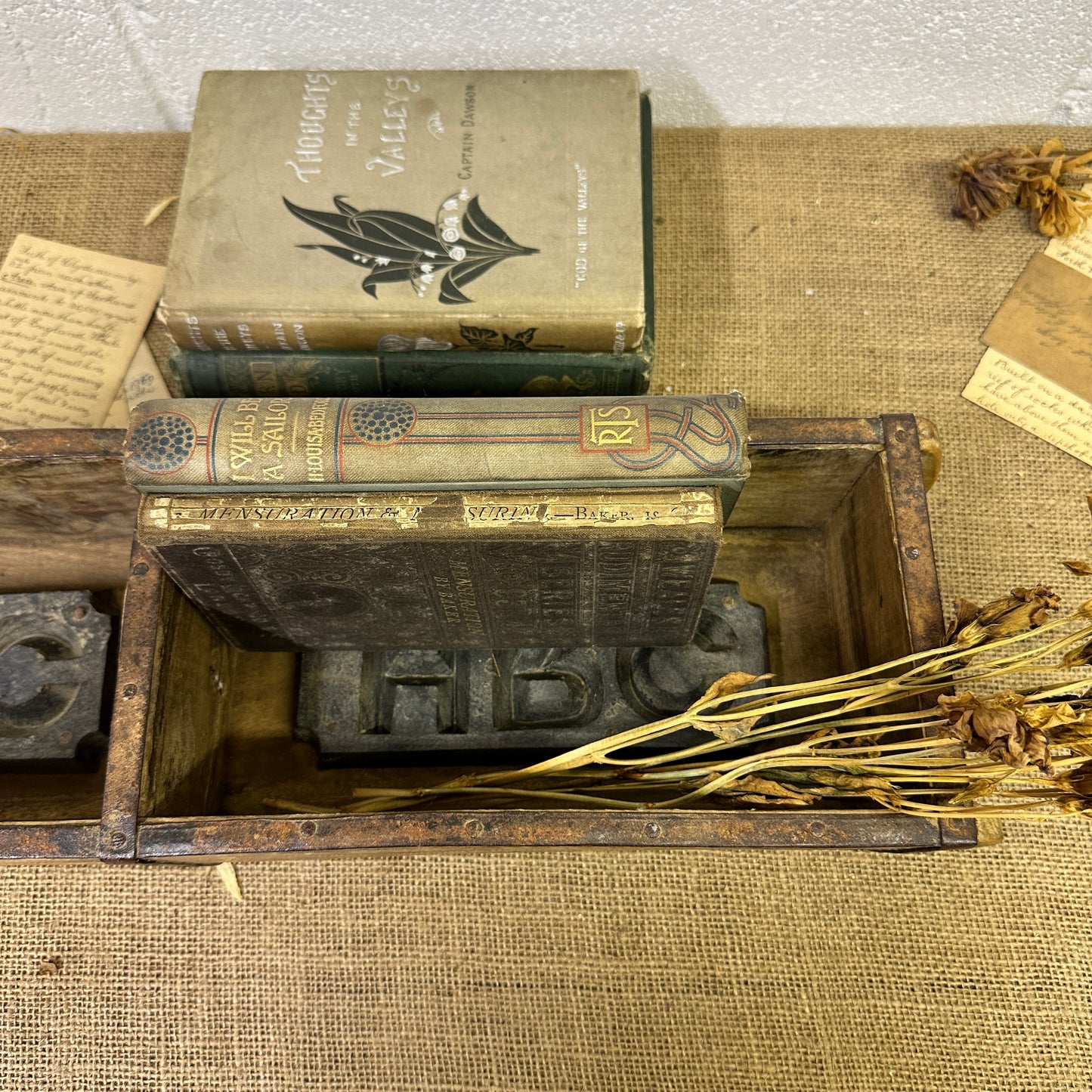 Antique Brick Mould Storage Box HRC