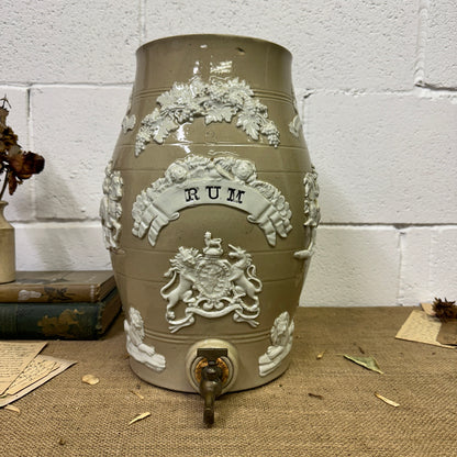 19th Century Salt-Glazed Stoneware Spirit Barrel