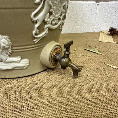 19th Century Salt-Glazed Stoneware Spirit Barrel