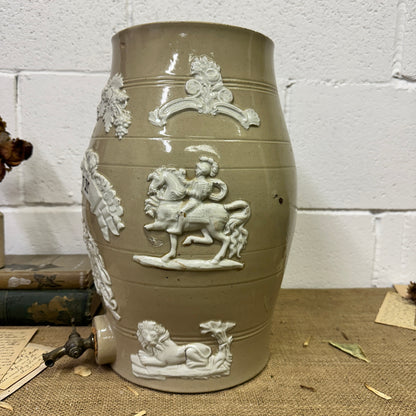 19th Century Salt-Glazed Stoneware Spirit Barrel