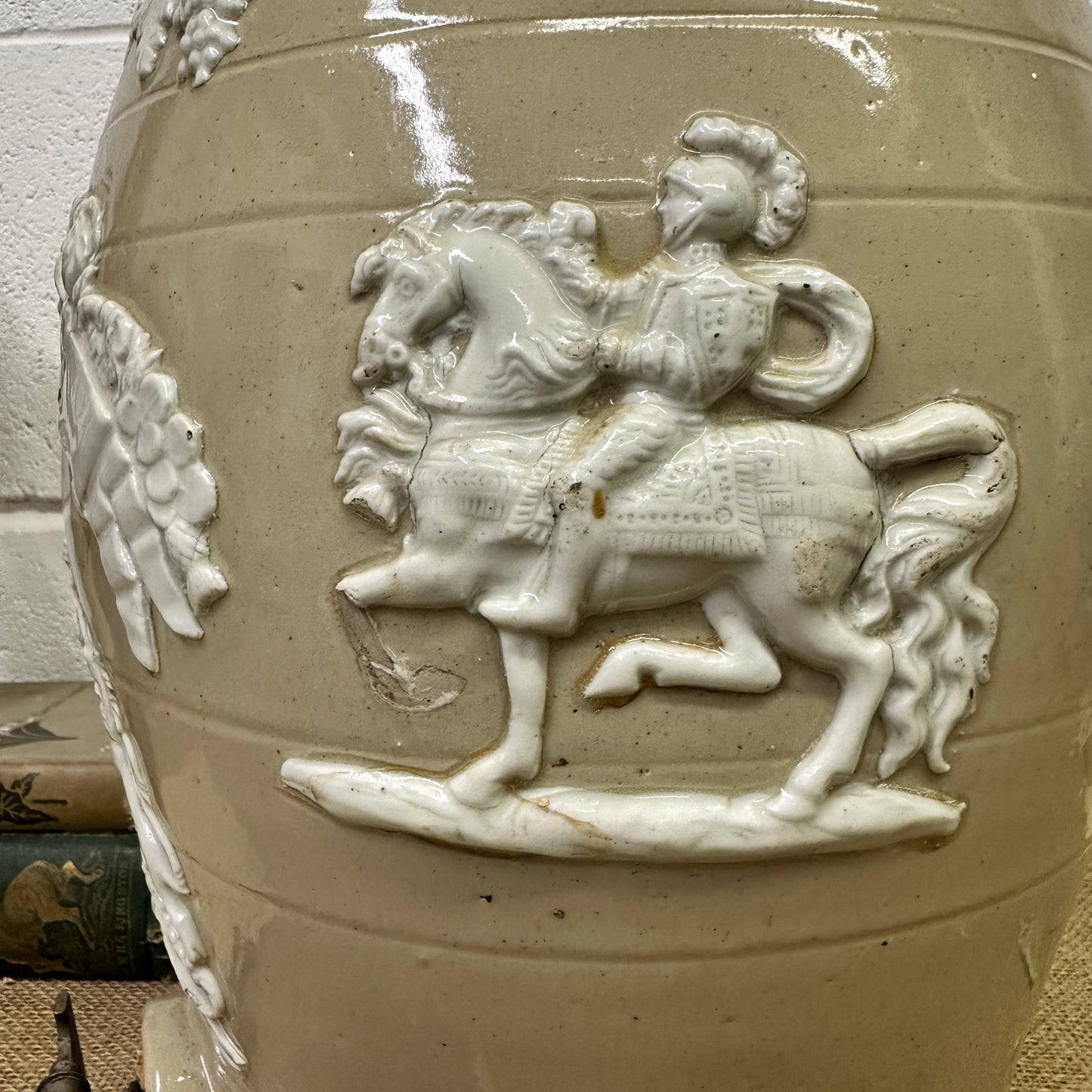 19th Century Salt-Glazed Stoneware Spirit Barrel