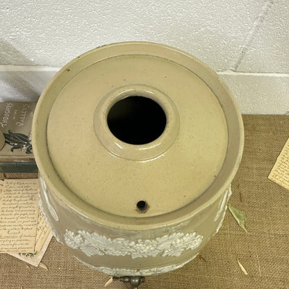 19th Century Salt-Glazed Stoneware Spirit Barrel