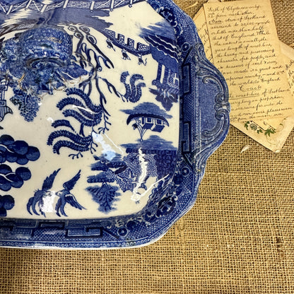 Antique Lidded Tureen Willow Pattern Chinese