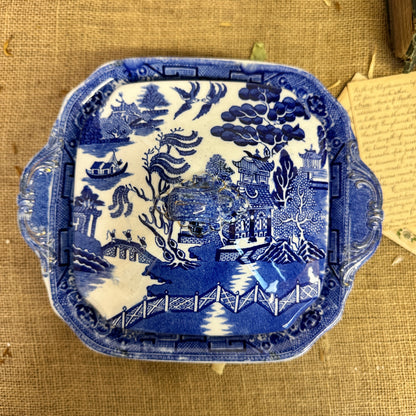 Antique Lidded Tureen Willow Pattern Chinese