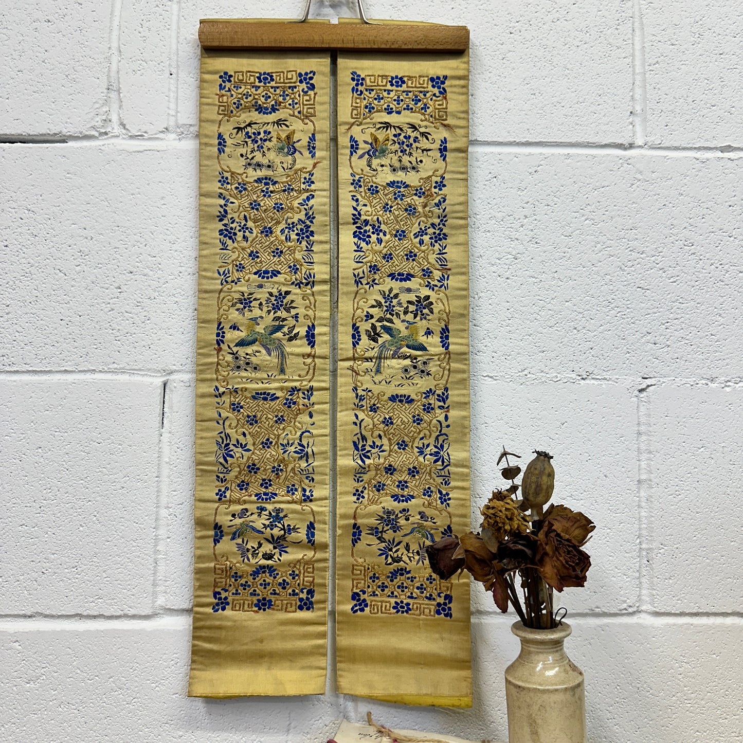 Chinese Embroidered Silk Sleeve Bands