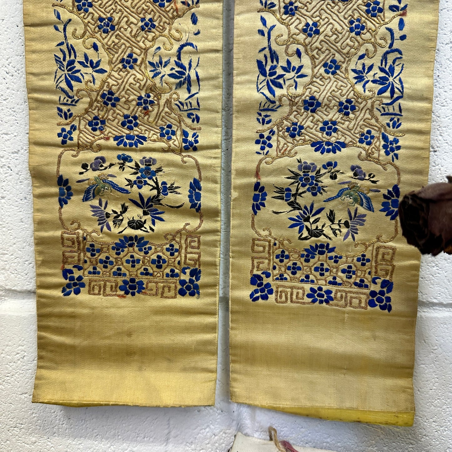 Chinese Embroidered Silk Sleeve Bands