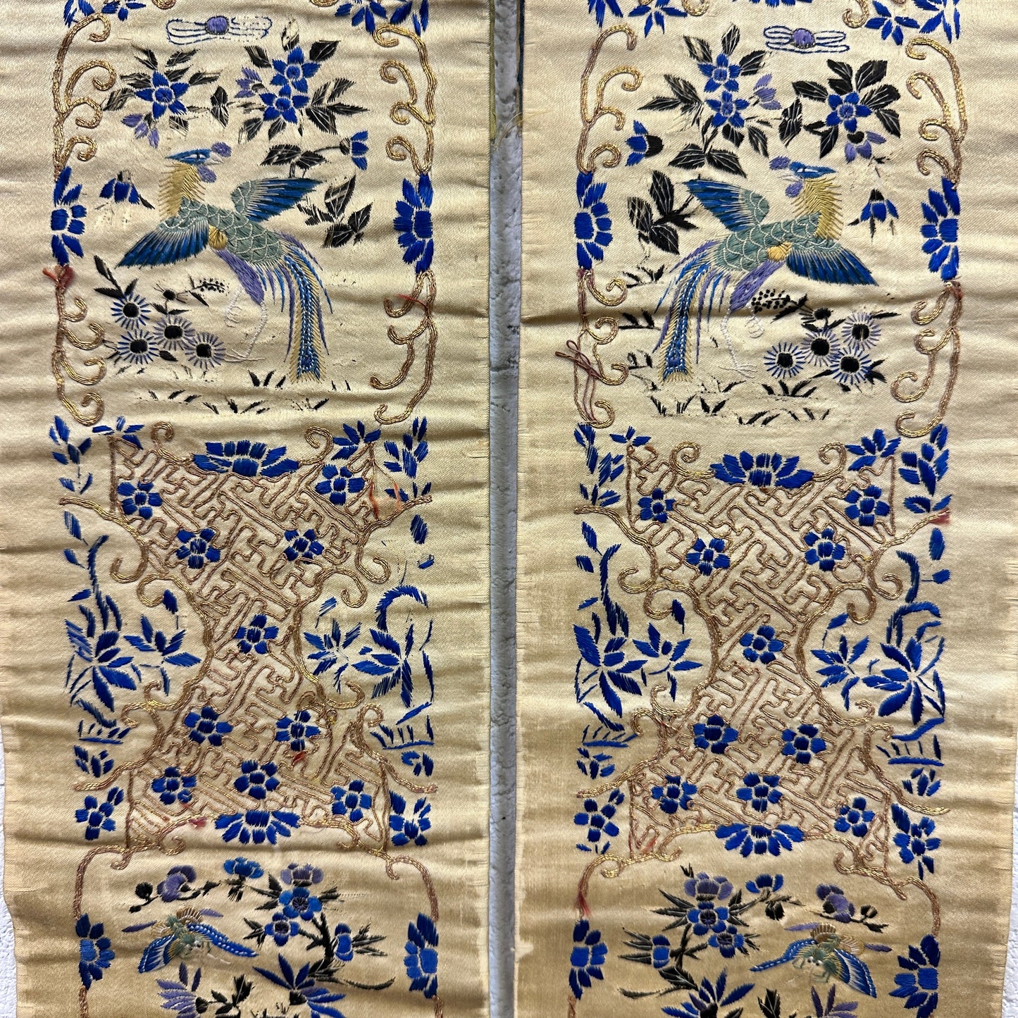 Chinese Embroidered Silk Sleeve Bands