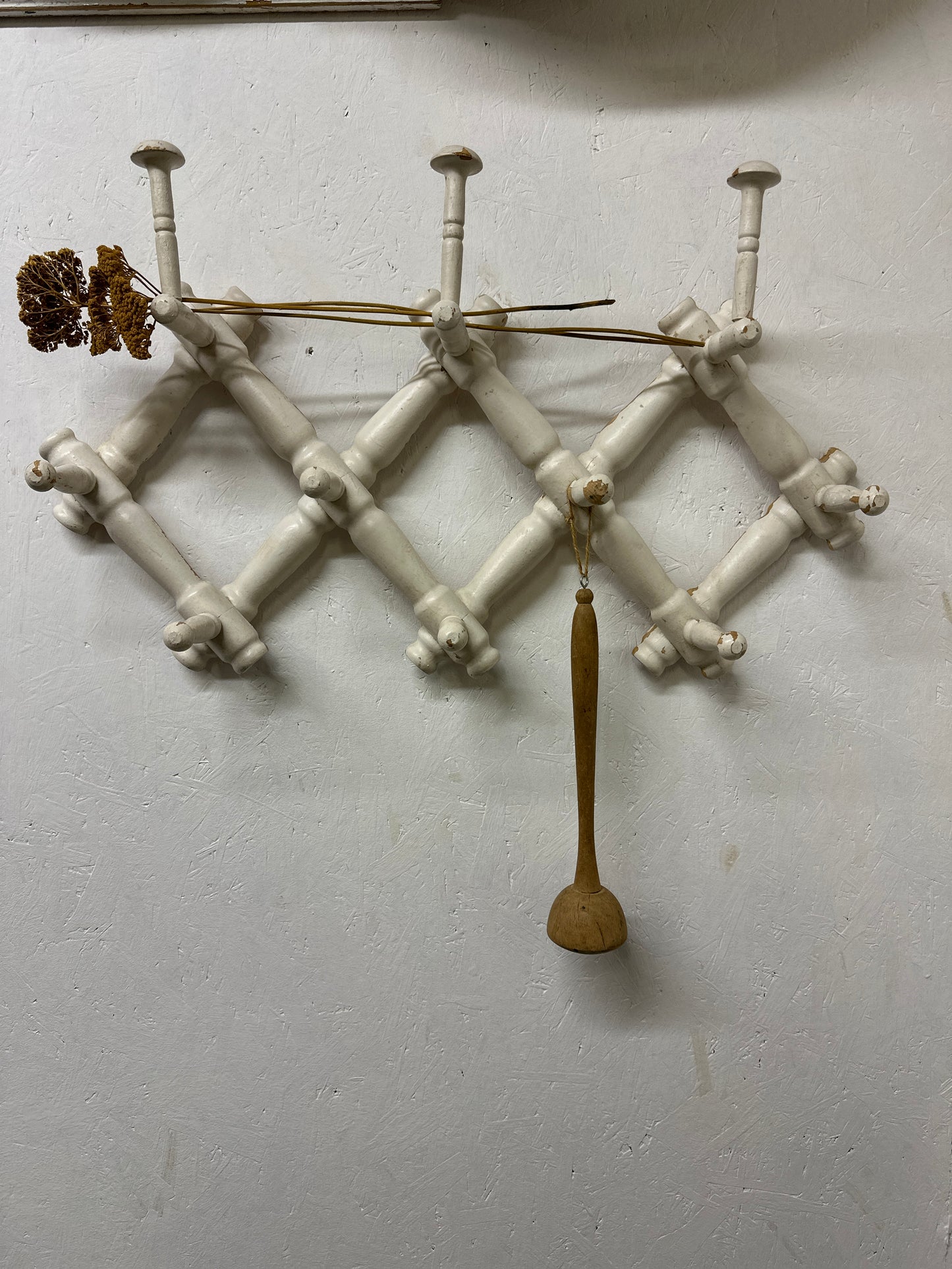 Antique French Accordion Coat Hooks