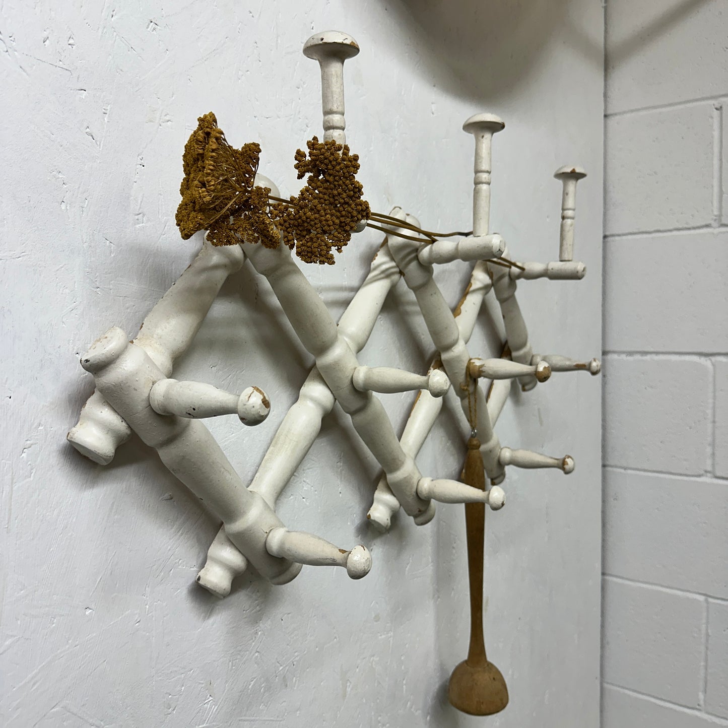 Antique French Accordion Coat Hooks