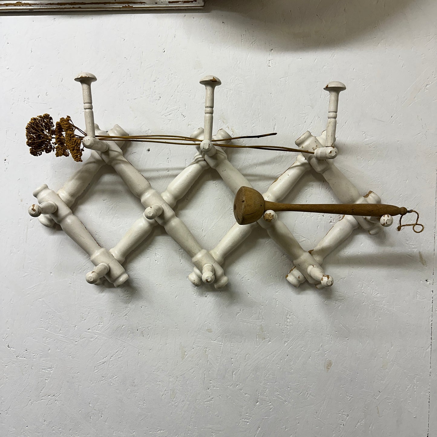 Antique French Accordion Coat Hooks