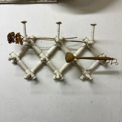 Antique French Accordion Coat Hooks