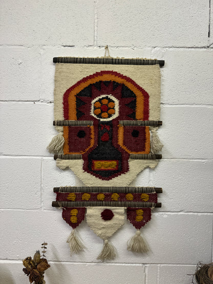 Folk Art Tribal Tapestry Wall Hanging