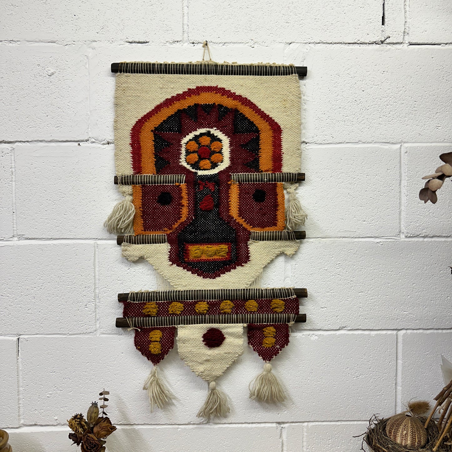 Folk Art Tribal Tapestry Wall Hanging