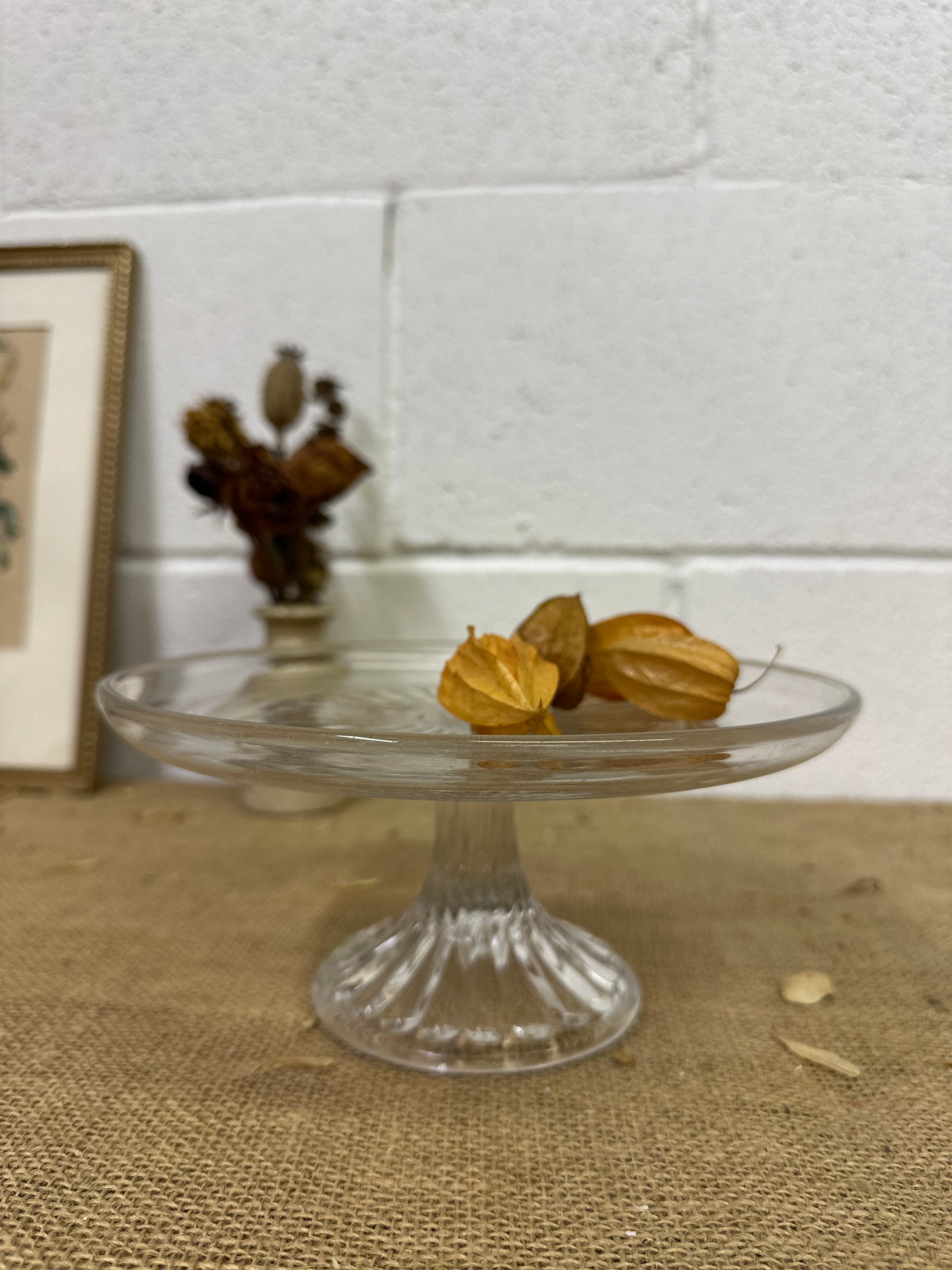 Pressed Glass Cake Stand