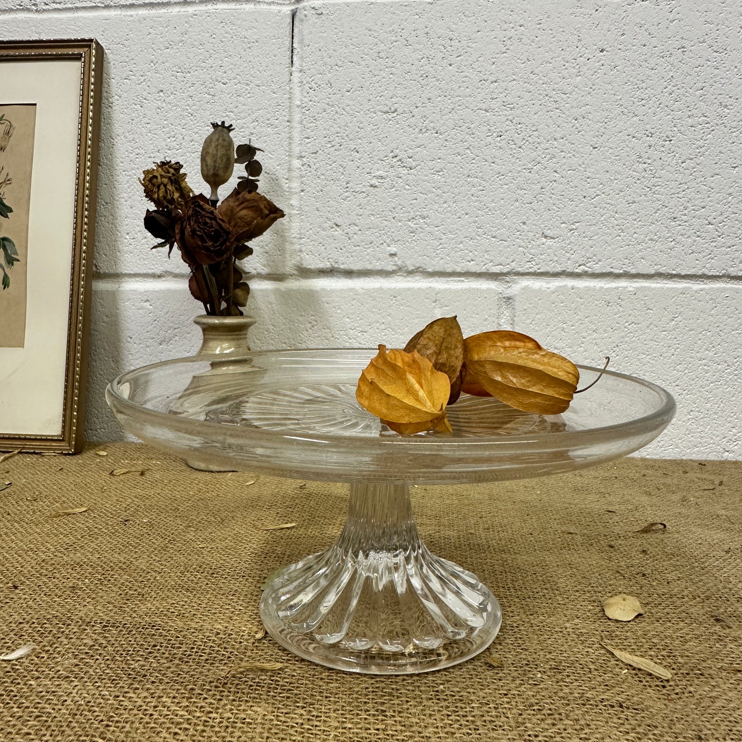 Pressed Glass Cake Stand