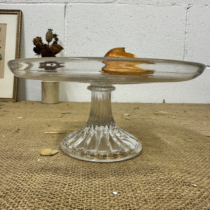 Pressed Glass Cake Stand