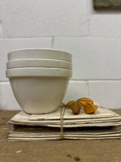 Ironstone Pudding Dish Bowls White