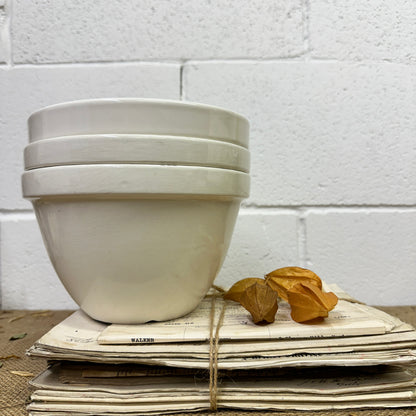 Ironstone Pudding Dish Bowls White