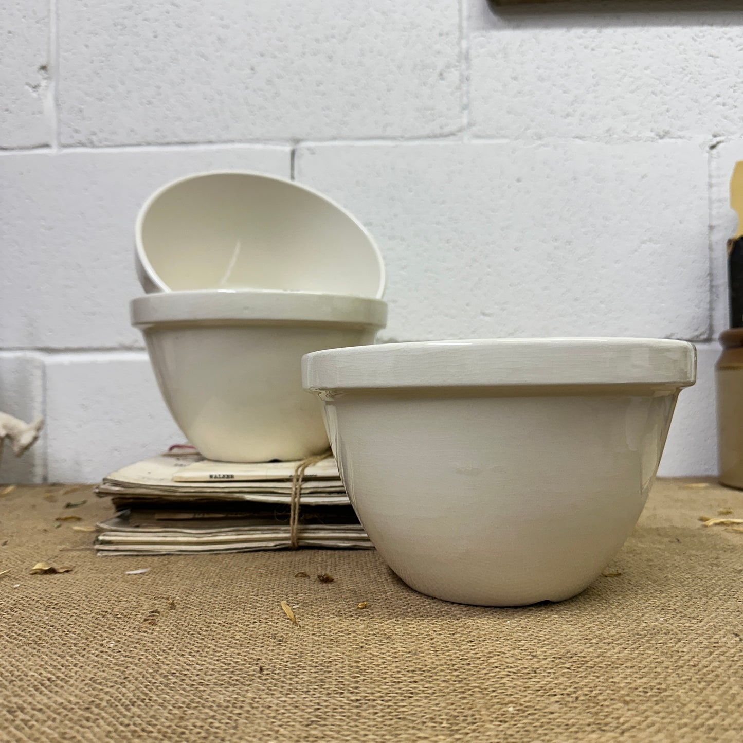 Ironstone Pudding Dish Bowls White