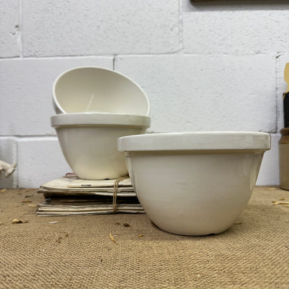 Ironstone Pudding Dish Bowls White