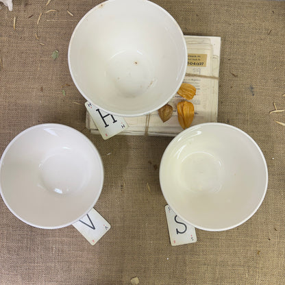 Ironstone Pudding Dish Bowls White