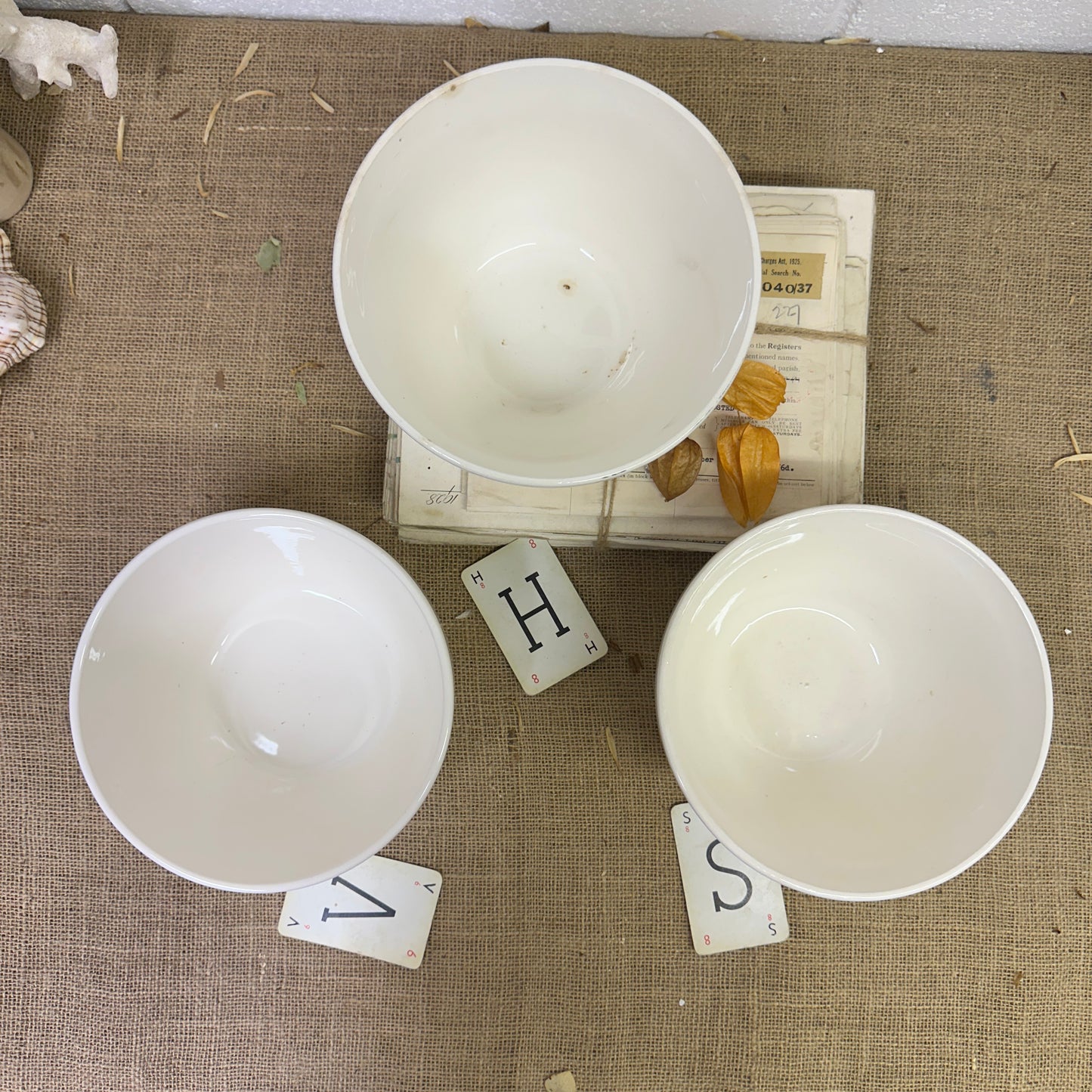 Ironstone Pudding Dish Bowls White