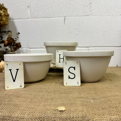 Ironstone Pudding Dish Bowls White