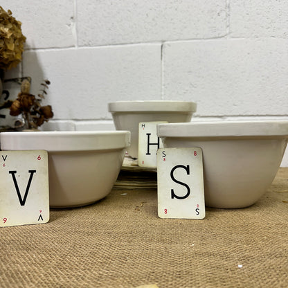 Ironstone Pudding Dish Bowls White