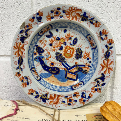 Antique Hand Painted Plate Imari