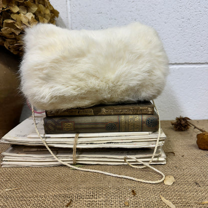 Antique Barrel Fur Hand Muffs