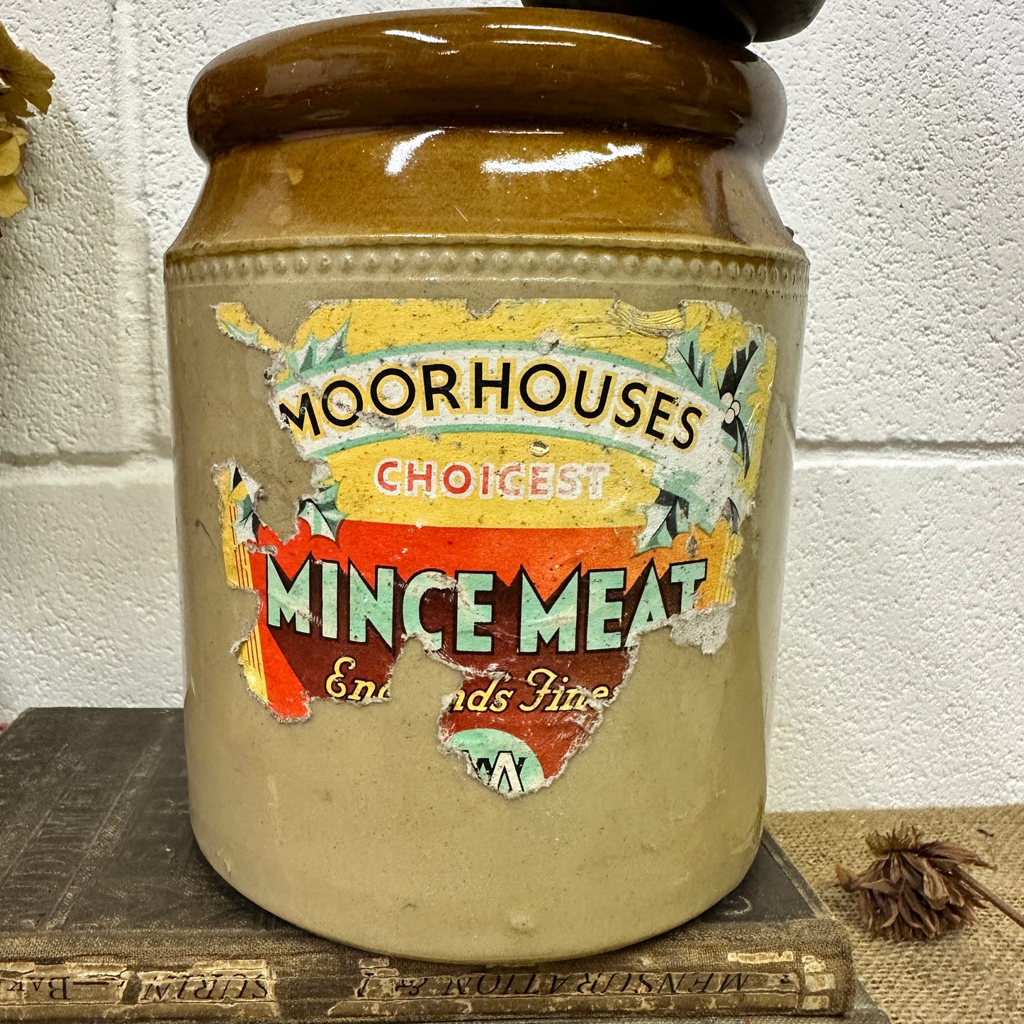 Stoneware Utensils Pot, Vase Labelled