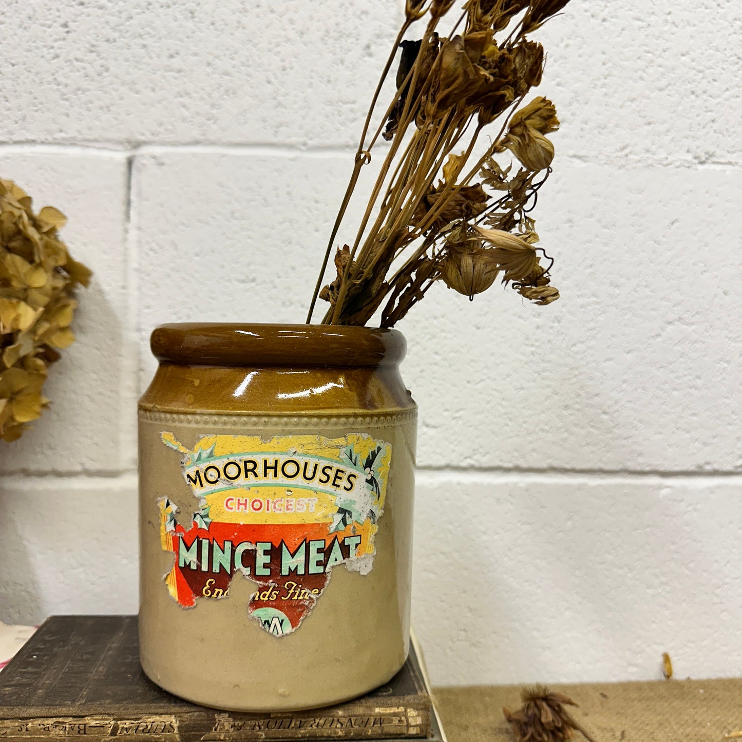 Stoneware Utensils Pot, Vase Labelled