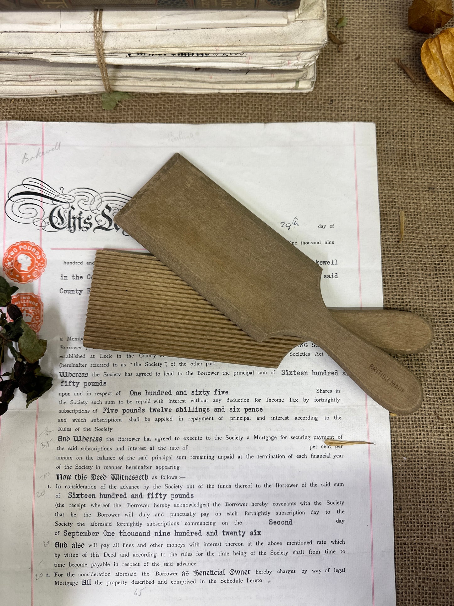 Pair of Wooden Gnocchi Paddles Butter Pats