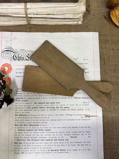 Pair of Wooden Gnocchi Paddles Butter Pats