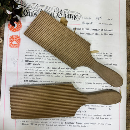 Pair of Wooden Gnocchi Paddles Butter Pats