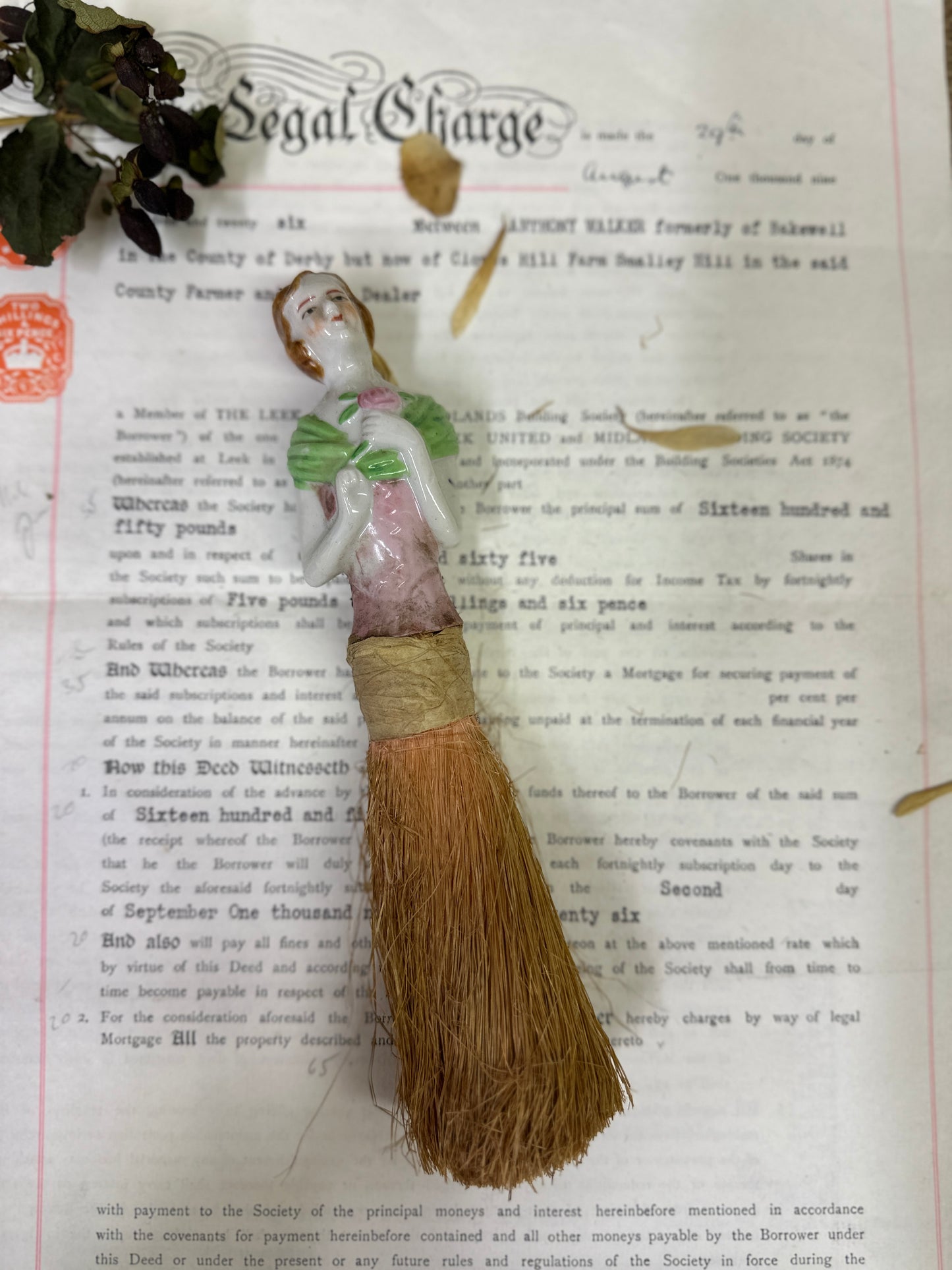 Porcelain Doll Whisk Broom