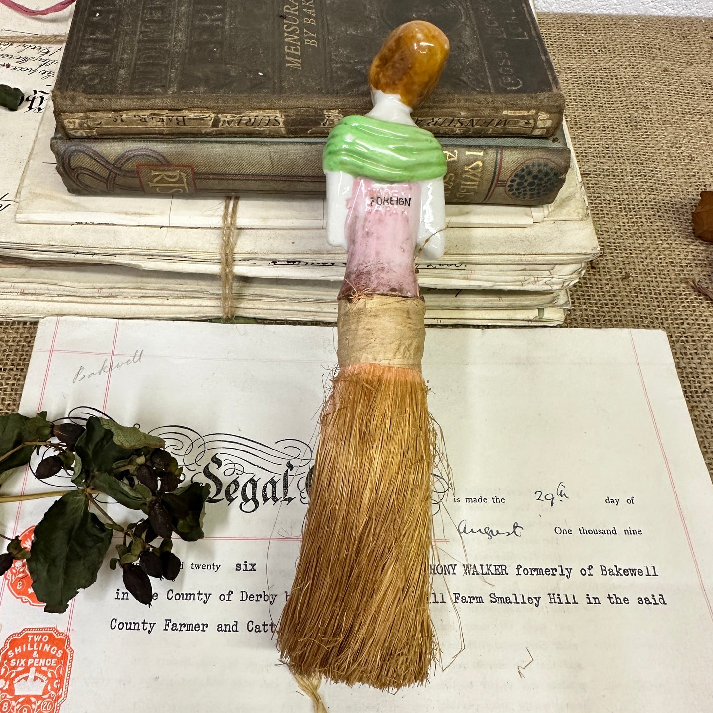 Porcelain Doll Whisk Broom