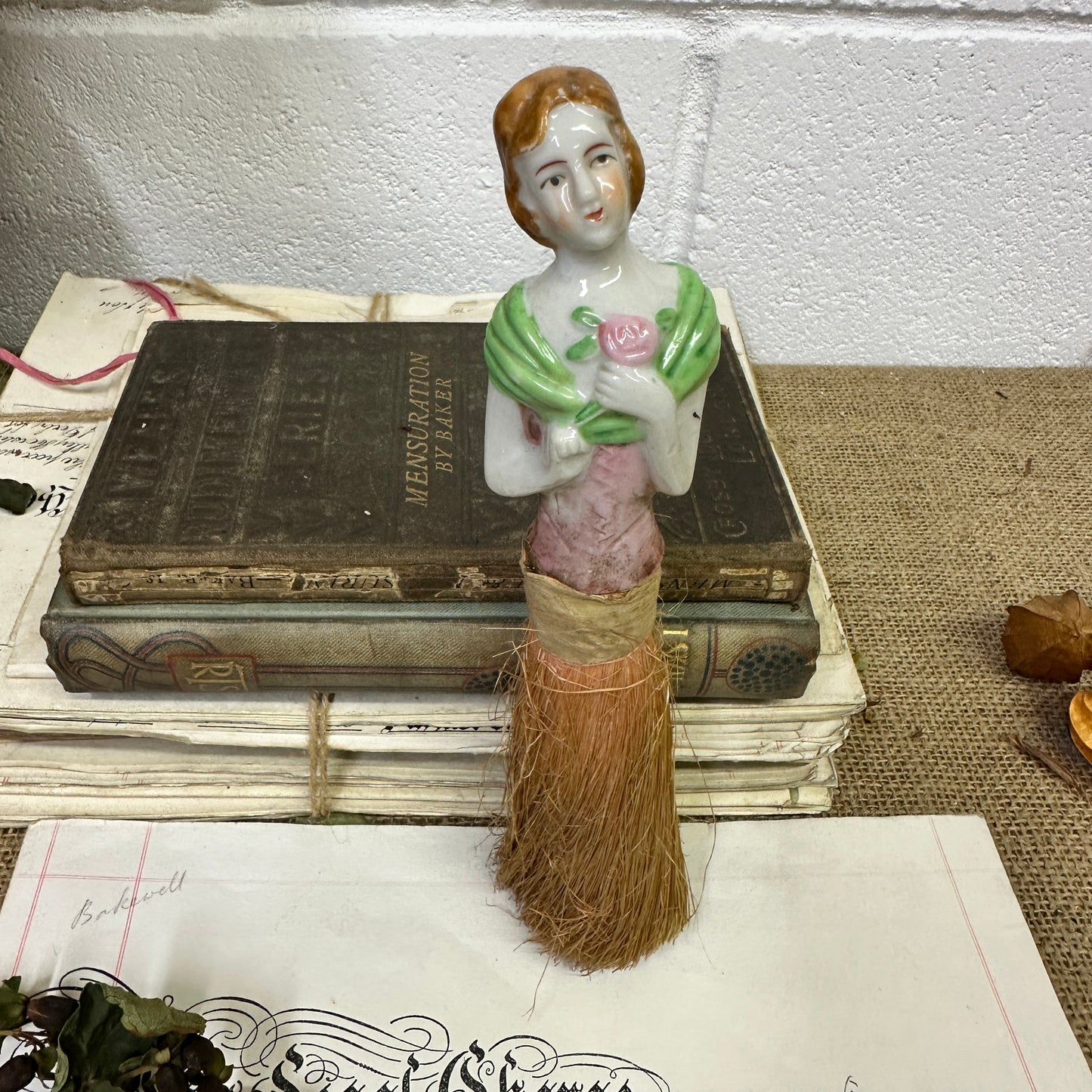 Porcelain Doll Whisk Broom