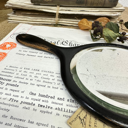 Antique Ebony Handheld Mirror