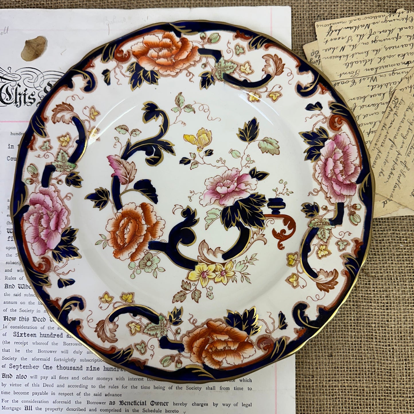 Masons Mandalay Blue Plate