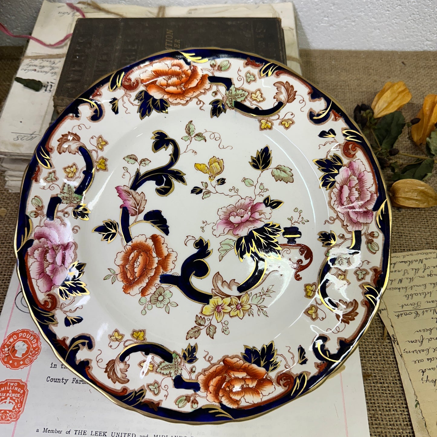 Masons Mandalay Blue Plate